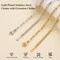 Gold and Silver Stainless Steel Chain for Jewelry Making 12 Pcs Gold Plated Paperclip Necklace Chains Bulk for Necklace Making